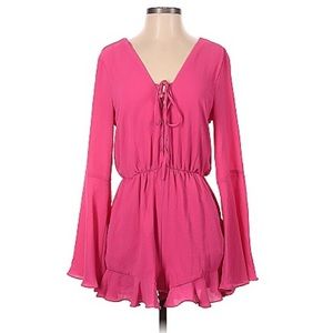 GB Pink Lace-Up Romper